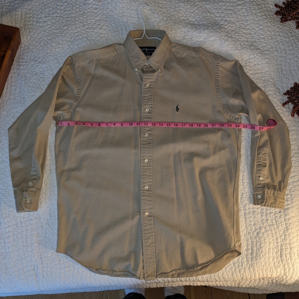 Polo Ralph Lauren M LS Khaki Oxford Cotton Button Down OCBD